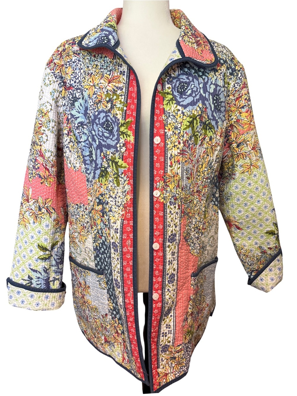 Tabi Quilted reversible patchwork jacket - Multicolor